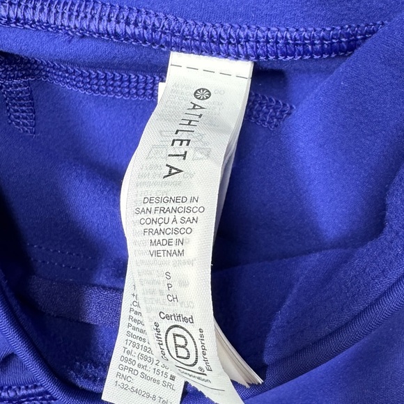Athleta Rainer Bootcut Noble Blue Zip Pockets Athletic Leggings 467899 Small - Picture 15 of 16